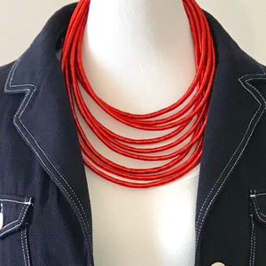 Stunning Red Rope Necklace